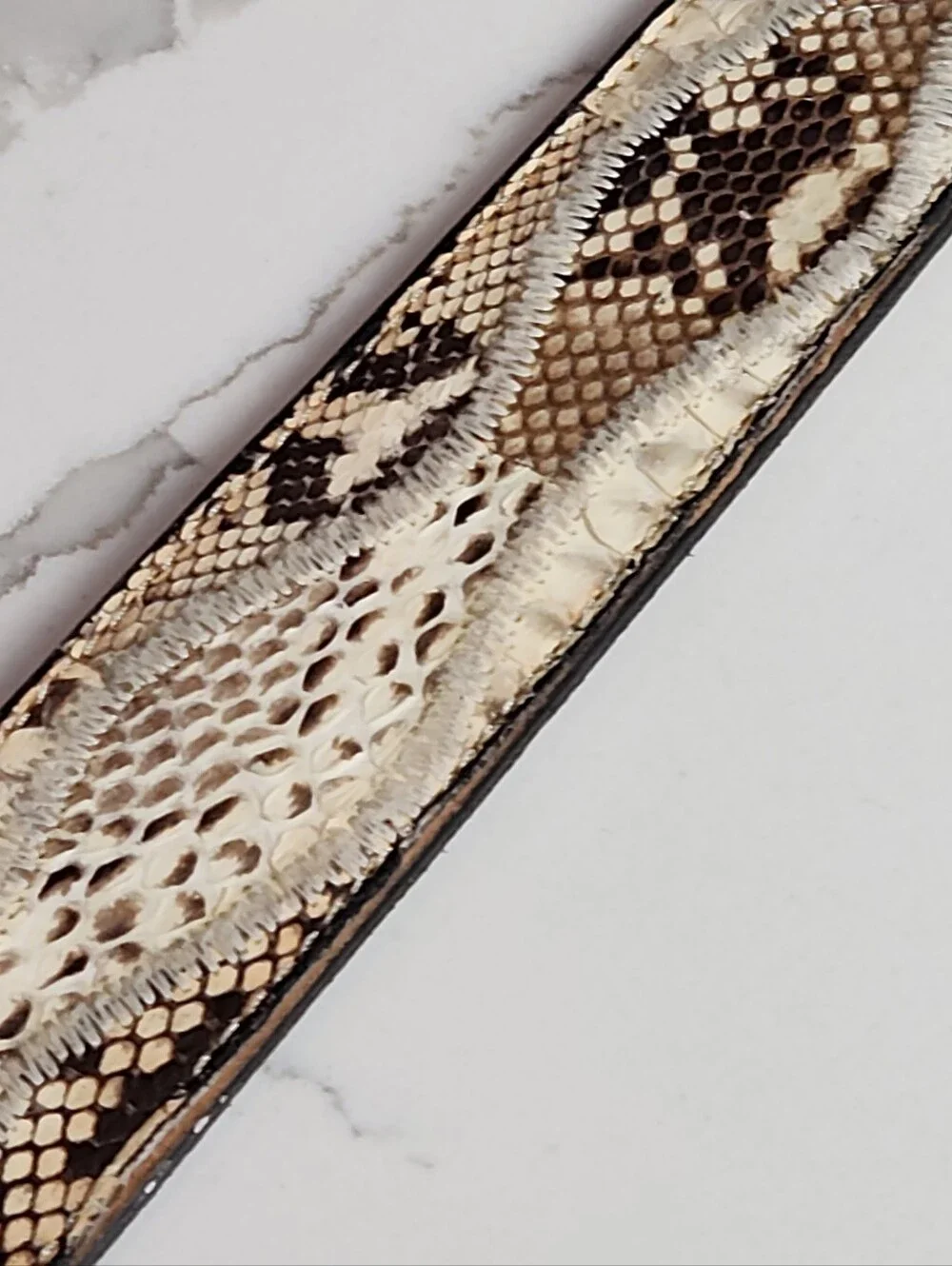 Vintage Snakeskin Western Belt with Patriotic Buckle